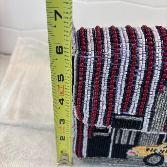 Viral Beaded Bags - NY Taxi Cab & Route 66 Shoulder Bags (2) - Made in India - Picture 9 of 15